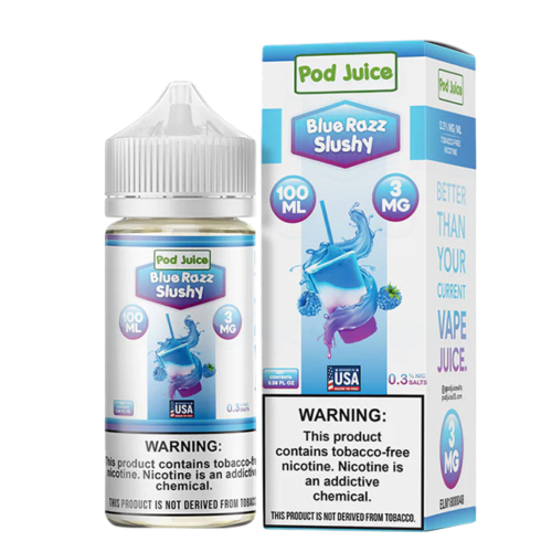 Pod Juice Salt Blue Razz Slushy