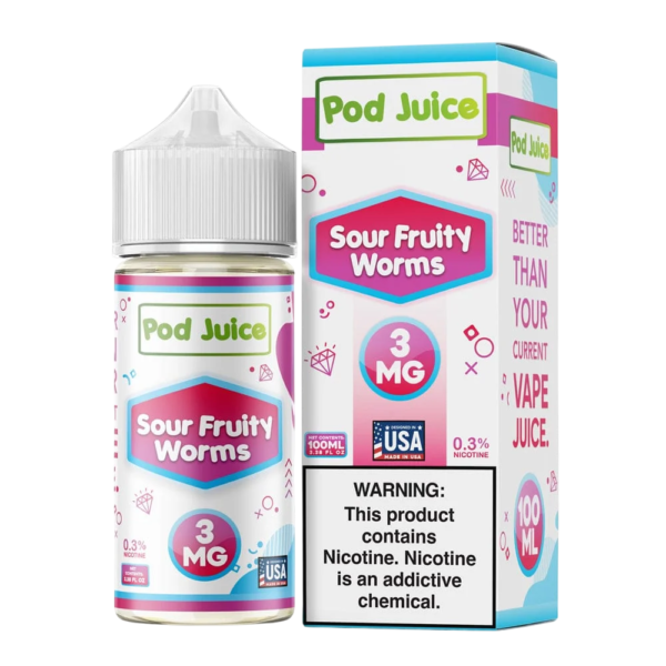 Pod Juice Salt Sour Fruity Worms