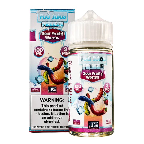 Pod Juice Freeze Sour Fruity Worms